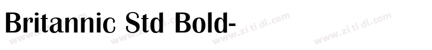 Britannic Std Bold字体转换